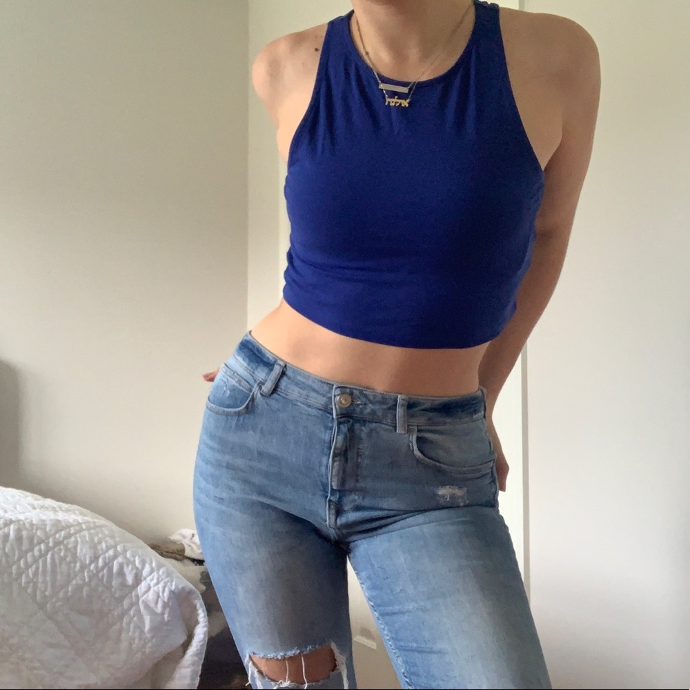 Blue Crop Top H&M M